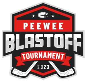 Peewee Blastoff tournament logo